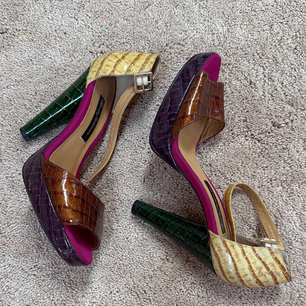Beverly Feldman Multicolor Platform Shoes